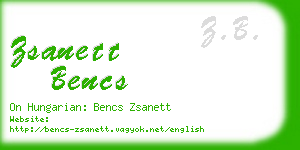 zsanett bencs business card